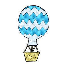 comic cartoon hot air balloon N2
