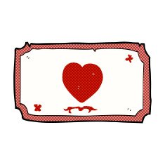 comic cartoon love heart frame