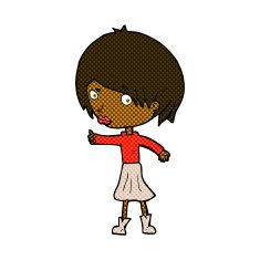 comic cartoon woman raising eyebrow N4