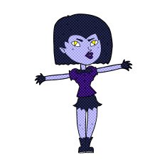 comic cartoon vampire girl N47