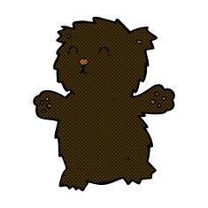 comic cartoon teddy bear N54