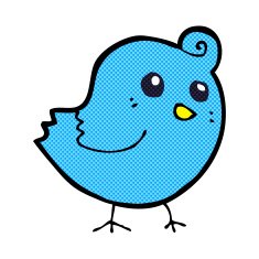 comic cartoon bird N49