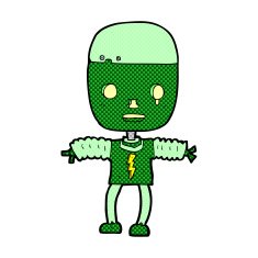 comic cartoon robot N37