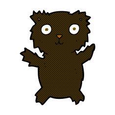 comic cartoon black bear N14