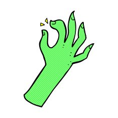 comic cartoon hand symbol N9