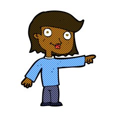 comic cartoon pointing person N3