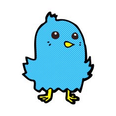 comic cartoon bird N52