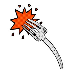 comic cartoon fork N5