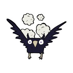 comic cartoon spooky bird N2