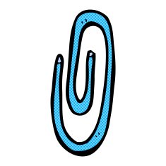 comic cartoon red paperclip N2