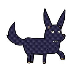 comic cartoon wild dog N3