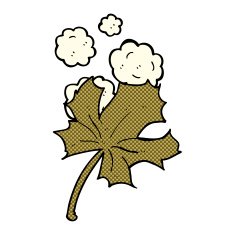 comic cartoon old leaf