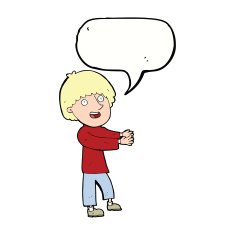cartoon happy man showing with speech bubble N9