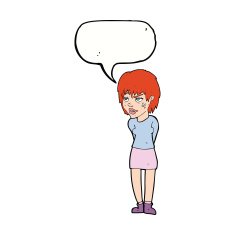 cartoon woman with plaster on face speech bubble N17