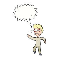 cartoon man with popping out eyes speech bubble N24