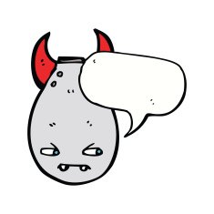 cartoon bomb with speech bubble N14