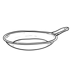 Vector sketch hand drawn of doodle pan