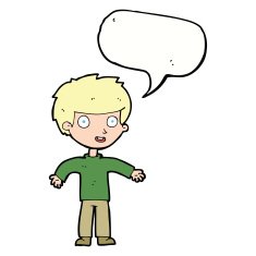 cartoon happy man with speech bubble N385