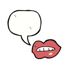 cartoon lips with speech bubble N2