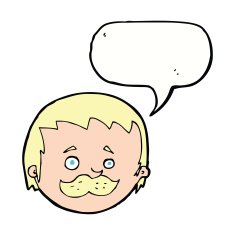 cartoon man with mustache speech bubble N76