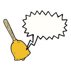 cartoon bell with speech bubble