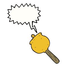 cartoon bell with speech bubble N2