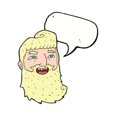 cartoon man with beard laughing speech bubble N8