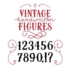 Vintage vector figures