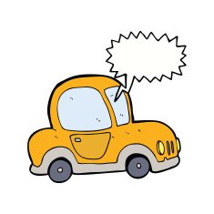 cartoon car with speech bubble N31