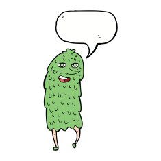 cartoon monster with speech bubble N44