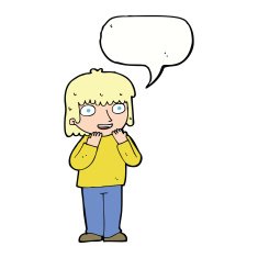 cartoon excited person with speech bubble N8