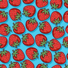 Strawberries seamless pattern