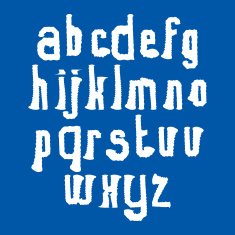 Vector white calligraphic font handwritten watercolor lowercase