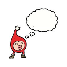 cartoon funny christmas creature with thought bubble N10
