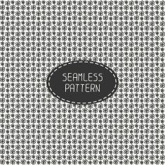 Vector seamless retro vintage hipster line pattern with flowers