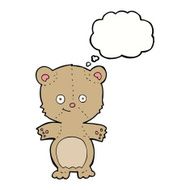 cartoon teddy bear with thought bubble N47