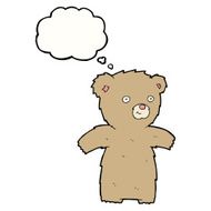 cartoon teddy bear with thought bubble N48