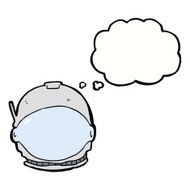 cartoon astronaut face with thought bubble N6