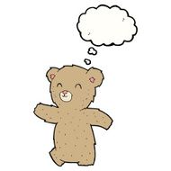 cute cartoon teddy bear with thought bubble N5