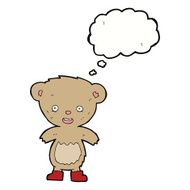 cartoon teddy bear with thought bubble N51