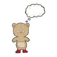 cartoon teddy bear with thought bubble N52