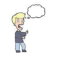 cartoon terrified man with thought bubble N200