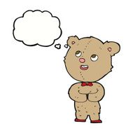 cartoon cute teddy bear with thought bubble N23