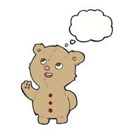 cartoon cute teddy bear with thought bubble N24