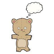cartoon teddy bear with thought bubble N53