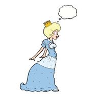 cartoon princess with thought bubble N31