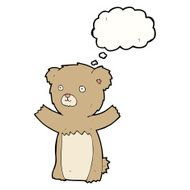 cartoon teddy bear with thought bubble N54