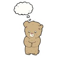 cartoon teddy bear with thought bubble N55