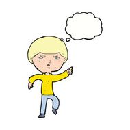 cartoon annoyed man with thought bubble N71