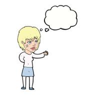 cartoon woman with sticking plaster on face thought bubble N9
